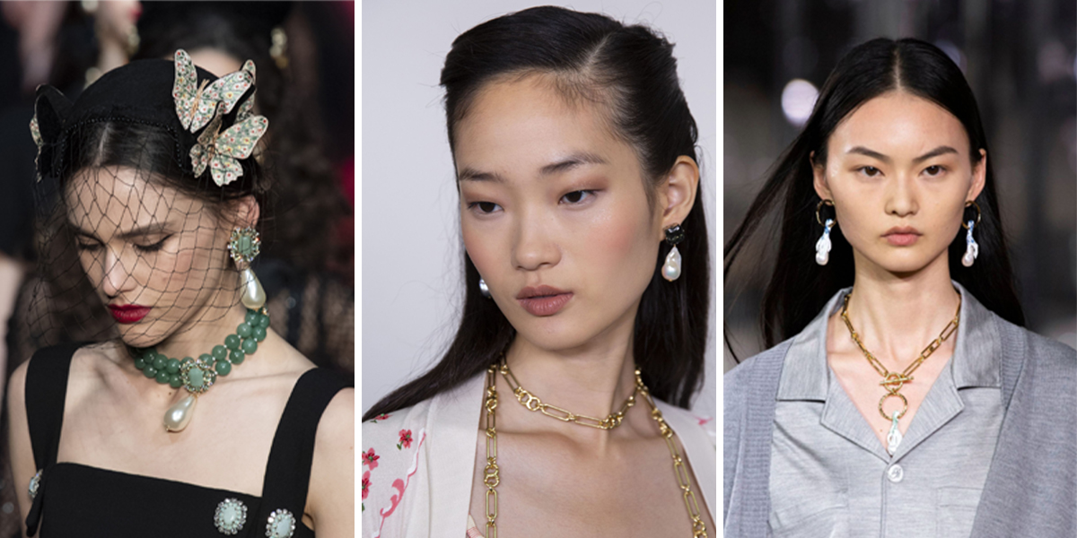 Ngọc trai thô xuất hiện trên sàn diễn Thu – Đông 2019 của thương hiệu Dolce & Gabbana, sàn diễn 